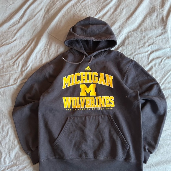 adidas Other - Vintage Adidas Michigan Wolverines Boxy Hoodie Y2K NCAA Size Large College